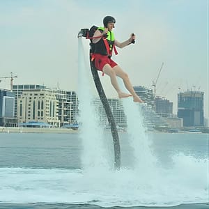 Jetpack in The Palm at Hydro Water Sports Dukes The Palm, Dubai, United Arab Emirates Jetpack in The Palm at Hydro Water Sports Dukes The Palm