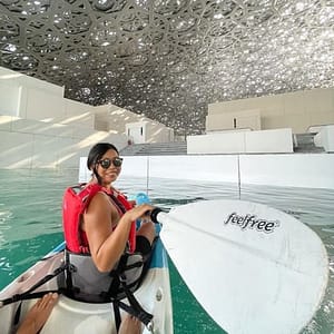 Kayaking in the Louvre Abu Dhabi at Louvre Abu Dhabi, Abu Dhabi, United Arab Emirates Kayaking in the Louvre Abu Dhabi at Louvre Abu Dhabi