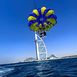 Parasailing in Dubai – Burj Al Arab View at Nemo WaterSports Jet Ski Dubai & Flyboard, Dubai, United Arab Emirates Parasailing in Dubai - Burj Al Arab View at Nemo WaterSports Jet Ski Dubai & Flyboard