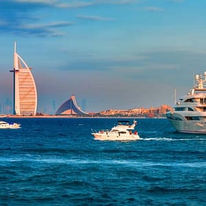 Palm Jumeirah, Burj Al Arab & Dubai Marina: 99-minute Premium Boat Tour at Spinneys, Dubai, United Arab Emirates Palm Jumeirah