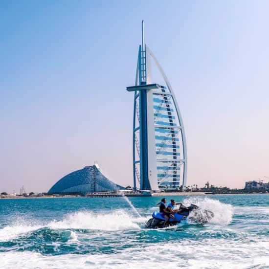 Dubai Jet Ski: Burj Al Arab, Burj Khalifa & Atlantis at Jet Ski Dubai, Dubai, United Arab Emirates Dubai Jet Ski: Burj Al Arab