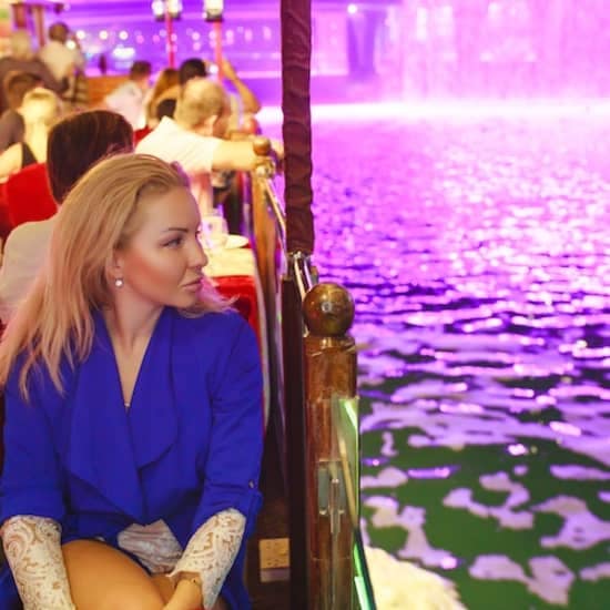 Luxury Dubai Creek Canal Cruise with La Perle Silver Ticket at Burj Khalifa Tower, Dubai, United Arab Emirates Luxury Dubai Creek Canal Cruise with La Perle Silver Ticket at Burj Khalifa Tower